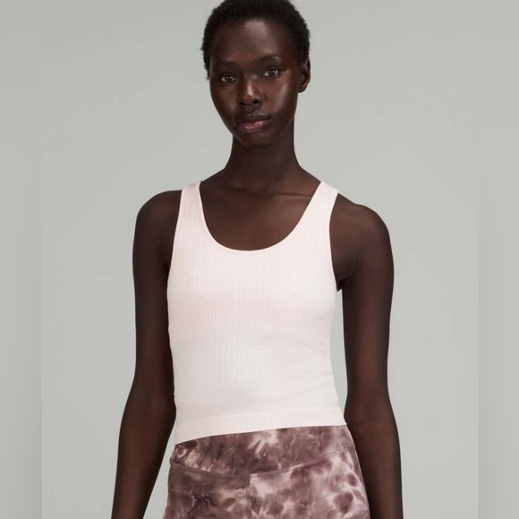 Lululemon Athletica “Ebb to Street” Medium Support Cropped Athletic Tank SIZE 10 - Picture 1 of 8